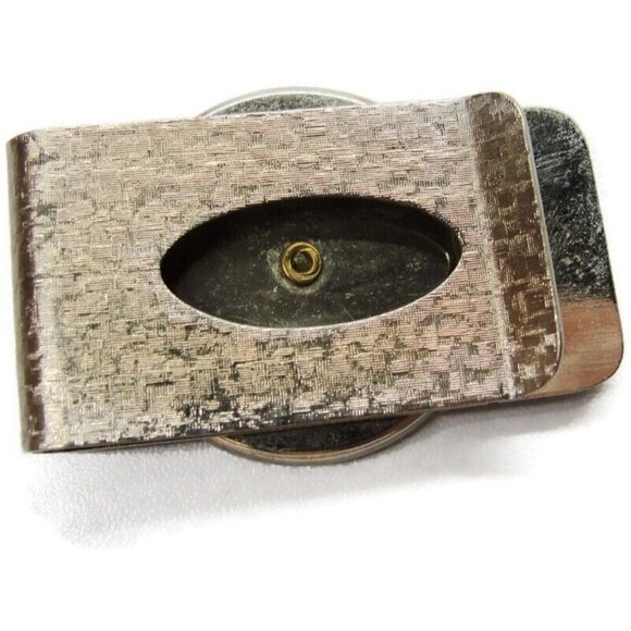 Israel Coin Money Clip 5 Lirot Stainless Steel Enameled Wallet Credit Card Cash - Picture 7 of 7